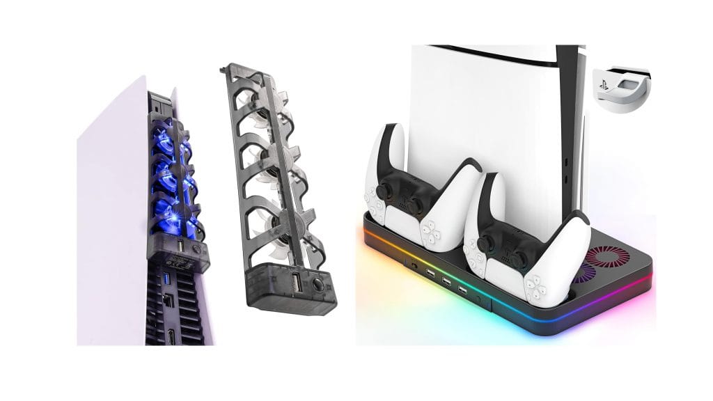 Montagem com acessórios para PlayStation 5 em promoção na Amazon