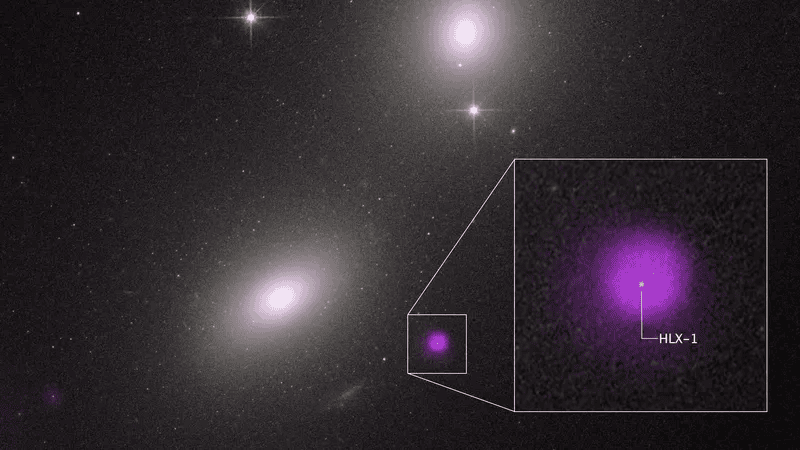 Visão do Hubble e Chandra deste buraco negro de massa intermediária