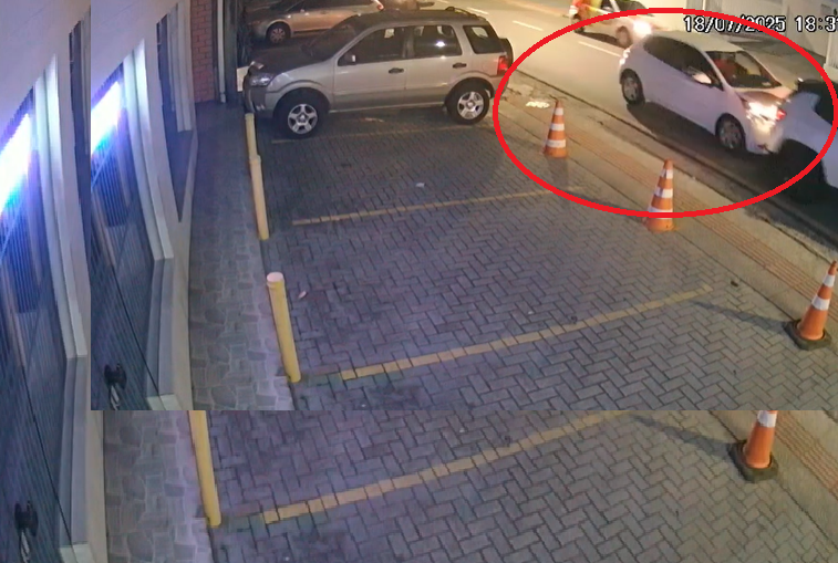 Imagem mostra momento do acidente de dentista que morreu em cela em São José Imagem mostra momento do acidente de dentista que morreu em cela em São José