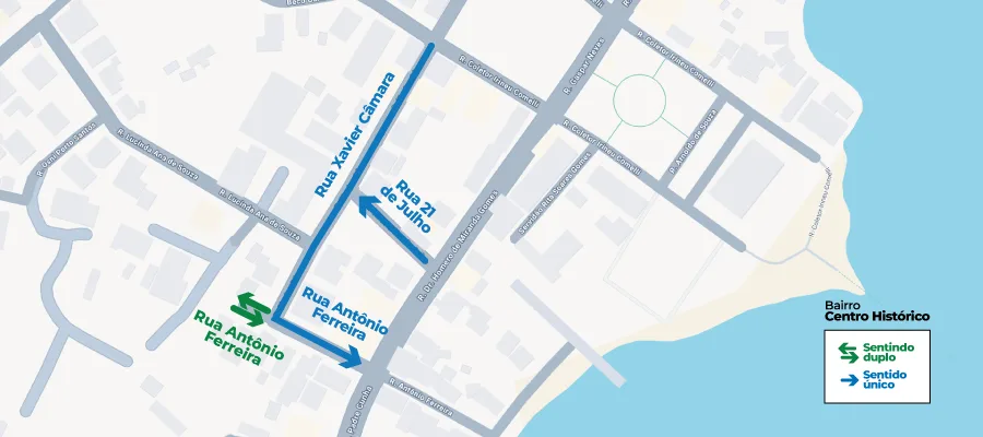 Trânsito muda em três ruas do Centro Histórico de São José a partir desta terça (3) Trânsito muda em três ruas do Centro Histórico de São José a partir desta terça (3)