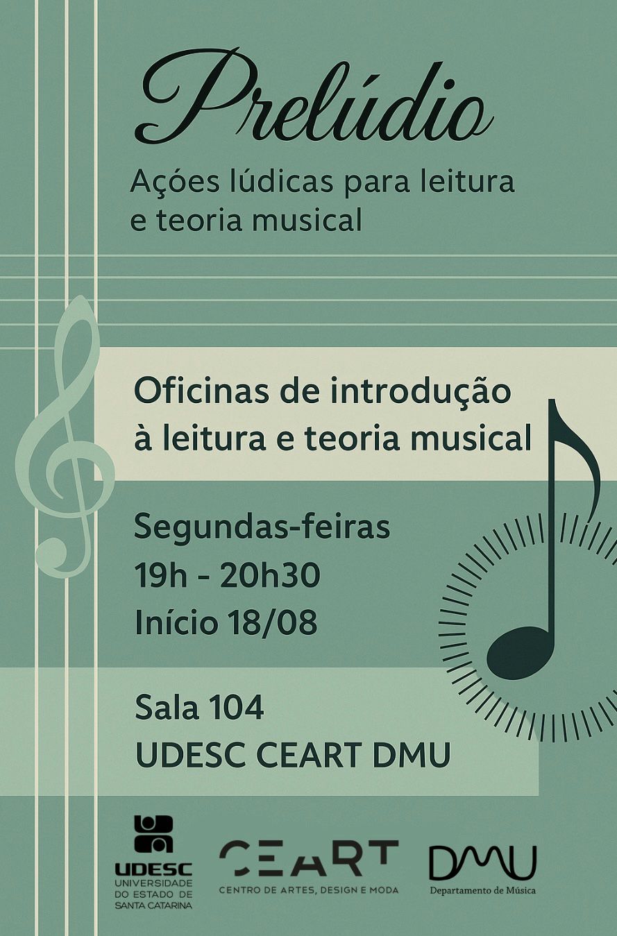 Udesc abre inscrições para oficina gratuita de introdução à leitura musical em Florianópolis Udesc abre inscrições para oficina gratuita de introdução à leitura musical em Florianópolis