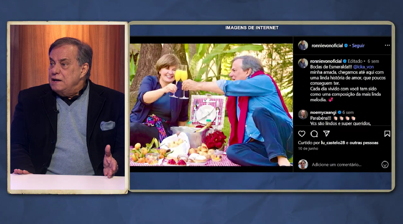 Ronnie Von celebra 40 anos de casamento com Kika Von: “Ela é feita de açúcar e mel” Ronnie Von celebra 40 anos de casamento com Kika Von: “Ela é feita de açúcar e mel”