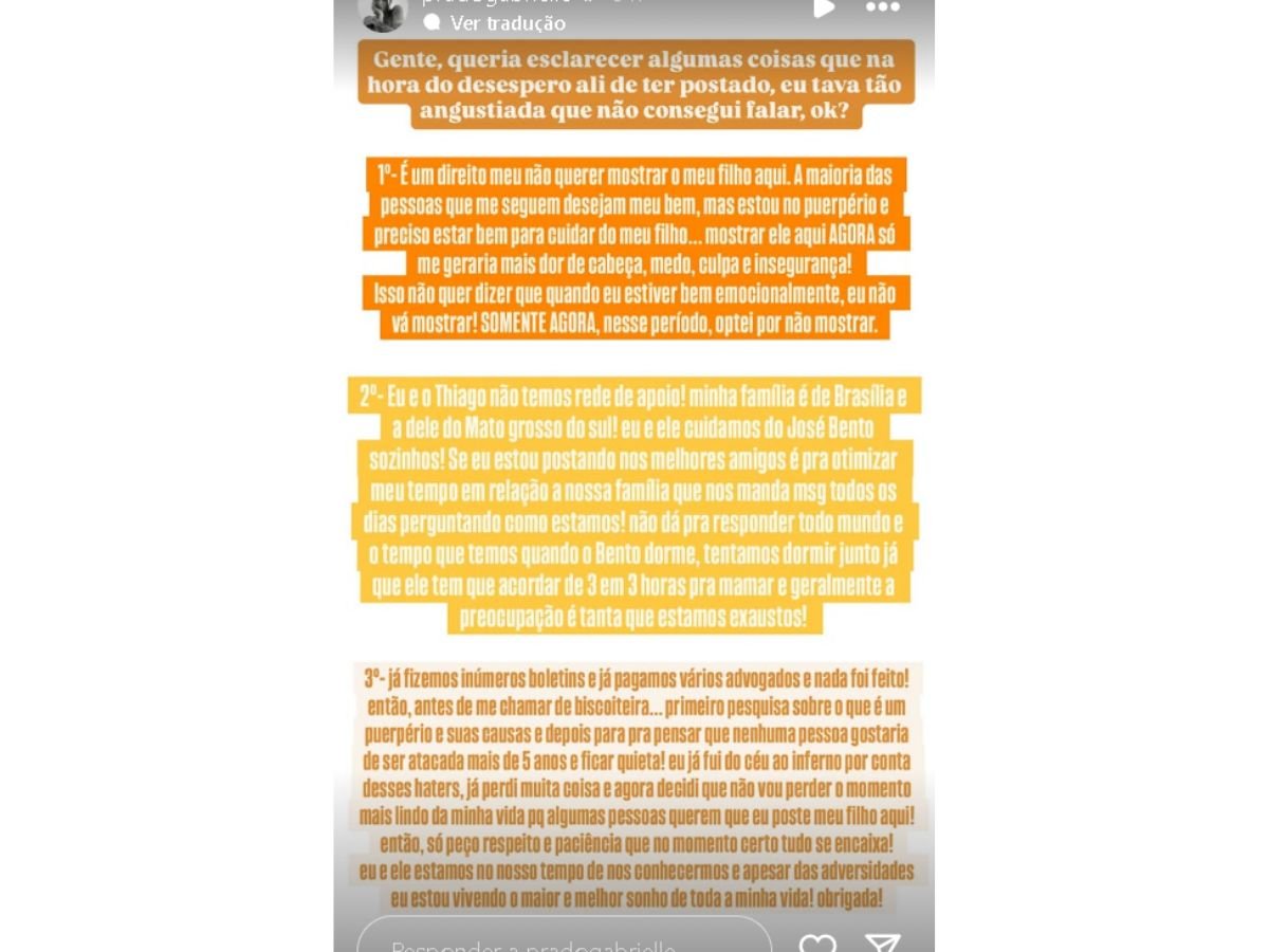 Gabi Prado recorre à Justiça após ataques contra o filho e desabafa: “Nada foi feito” Gabi Prado recorre à Justiça após ataques contra o filho e desabafa: “Nada foi feito”