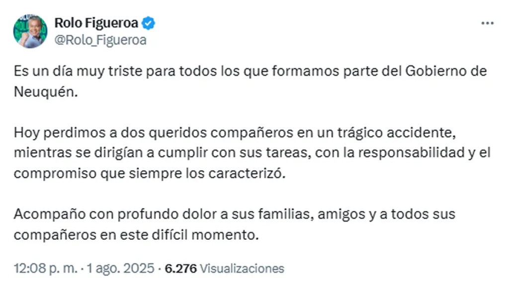 Iban a montar el sonido de un acto oficial y murieron en un choque: Tragedia en Neuquén Iban a montar el sonido de un acto oficial y murieron en un choque: Tragedia en Neuquén