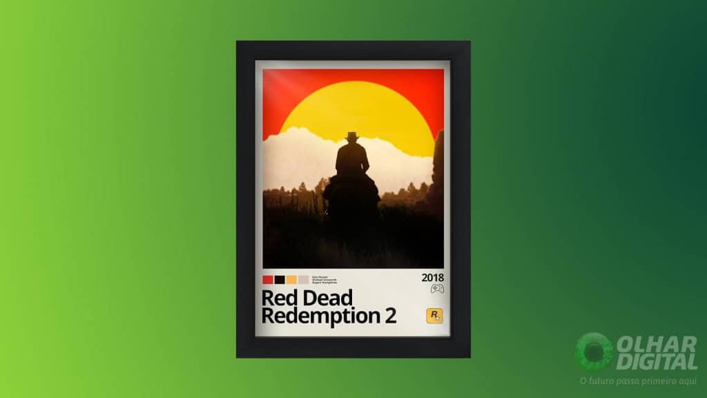 Quadro com moldura Red Dead Redemption 2